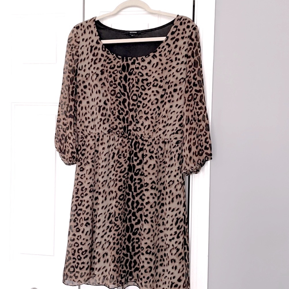 Leopard print dress xl